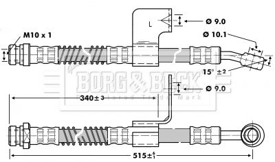 BORG & BECK Тормозной шланг BBH6801